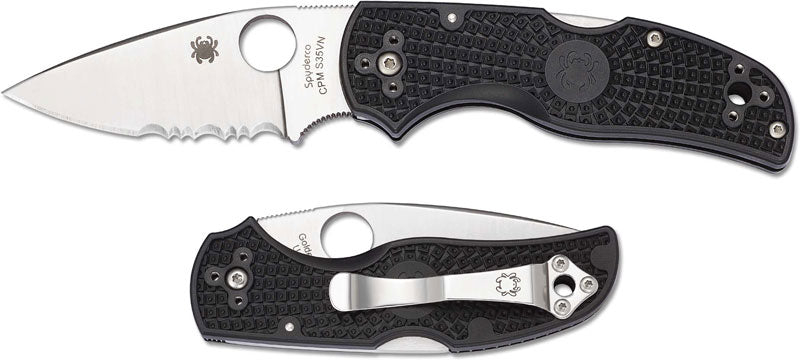 NATIVE 5--LIGHTWEIGHT BLACK HANDLE/PLAIN EDGE